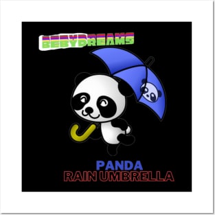 panda rain umbrella Posters and Art